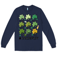 Navy teacher st.patrick's Long Sleeve Tee - MaliasSmallBusiness