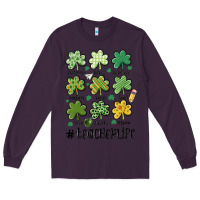 Plum teacher st.patrick's Long Sleeve Tee - MaliasSmallBusiness