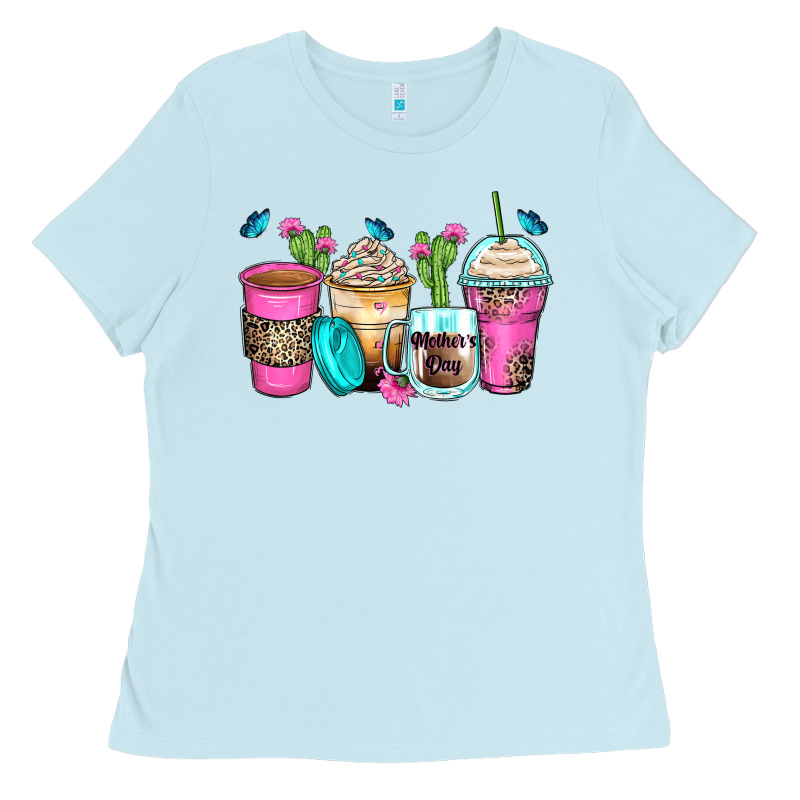 Mother's Day Coffee Cups Ladies Tee by Zillion Design Studio | Teevron