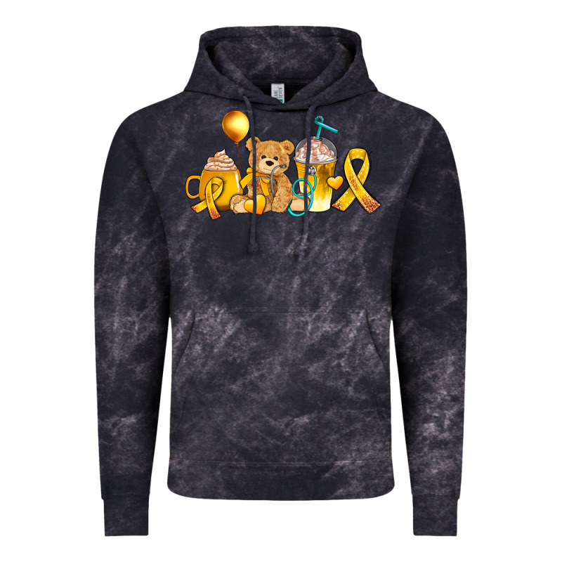 Childhood Cancer Ribbon And Coffee Cups Vintage Hoodie by AdoDesignShop | Teevron