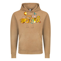 Vintage Camel childhood cancer ribbon and coffee cups Vintage Hoodie - AdoDesignShop