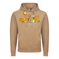 Vintage Coffee childhood cancer ribbon and coffee cups Vintage Hoodie - AdoDesignShop