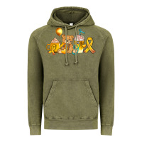 Vintage Olive childhood cancer ribbon and coffee cups Vintage Hoodie - AdoDesignShop