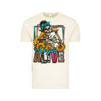 Vintage Arctic staying alive coffee drinking skeleton Vintage Tee - Jasminsmagicworld