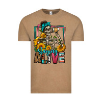 Vintage Coffee staying alive coffee drinking skeleton Vintage Tee - Jasminsmagicworld