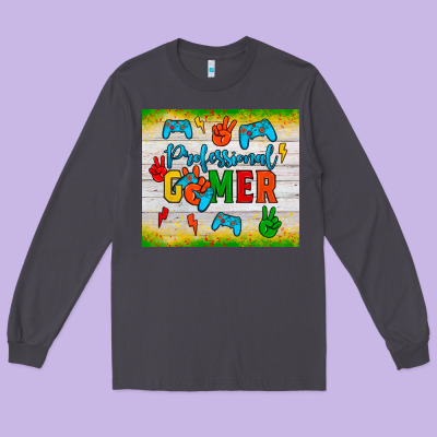 Professional Gamer Long Sleeve Tee Designed By Jahusdesignshop