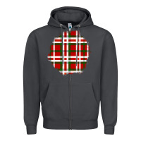 Smoke Christmas Tartan Patch Zipper Hoodie - BundleAndBundleShop