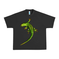 Pigment Black Green Lizard Illustrations Urban Heavy Tee - LillyAllenDesigns