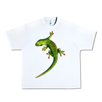 White Green Lizard Illustrations Urban Heavy Tee - LillyAllenDesigns