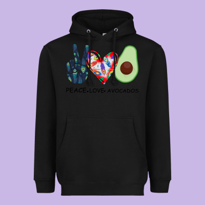 Peace Love Avocados Heavyweight Hoodie Designed By Bettercallsaul