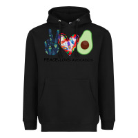 Black PEACE LOVE AVOCADOS Heavyweight Hoodie - Bettercallsaul