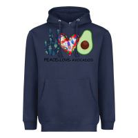 Navy PEACE LOVE AVOCADOS Heavyweight Hoodie - Bettercallsaul