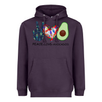 Plum PEACE LOVE AVOCADOS Heavyweight Hoodie - Bettercallsaul