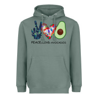Sage PEACE LOVE AVOCADOS Heavyweight Hoodie - Bettercallsaul