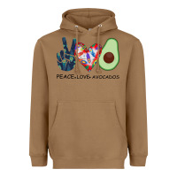 Toasted Coconut PEACE LOVE AVOCADOS Heavyweight Hoodie - Bettercallsaul