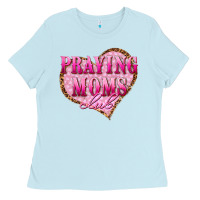 Baby Blue praying moms club Ladies Tee - texasbilliewilder