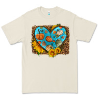 Bone fall pattern heart with leopard background Premium Tee - HRA Design Shop