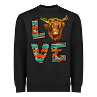 Black love highland cow Heavyweight Sweatshirt - Jasminsmagicworld