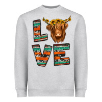 Love Highland Cow Heavyweight Sweatshirt | Teevron