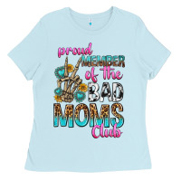 Baby Blue proud member of the bad moms club Ladies Tee - texasbilliewilder