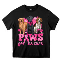 Black Paws For The Cure Heavy Core Tee - texasbilliewilder