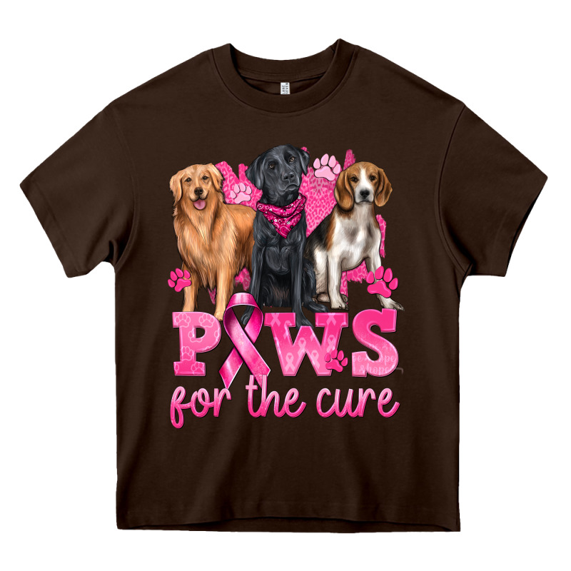 Paws For The Cure Heavy Core Tee by texasbilliewilder | Teevron