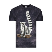 Cloud Black Ringtail Cat Vintage Tee - LillyAllenDesigns