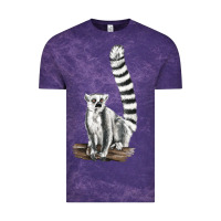 Cloud Purple Ringtail Cat Vintage Tee - LillyAllenDesigns