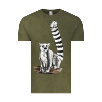 Vintage Olive Ringtail Cat Vintage Tee - LillyAllenDesigns