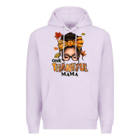 Lilac one thankful mama afro messy bun Premium Hoodie - texasbilliewilder
