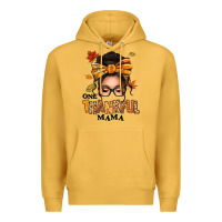 Mustard one thankful mama afro messy bun Premium Hoodie - texasbilliewilder