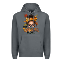 Rock one thankful mama afro messy bun Premium Hoodie - texasbilliewilder