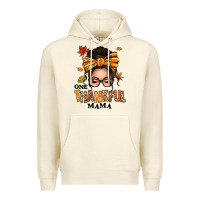 Sandshell one thankful mama afro messy bun Premium Hoodie - texasbilliewilder