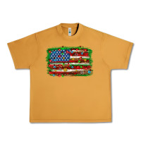 Peanut Butter Christmas american flag Urban Heavy Tee - NancyCooperArtShop