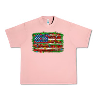 Salmon Christmas american flag Urban Heavy Tee - NancyCooperArtShop