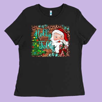 Holly Jolly Ladies Tee Designed By Jahusdesignshop