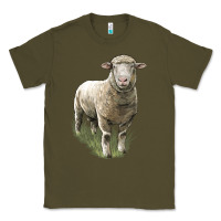 Army Green dorset sheep Classic Tee - LillyAllenDesigns