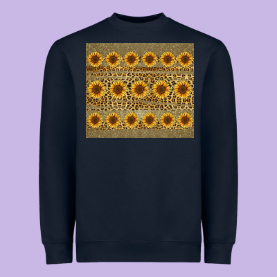 Leopard Glitter Sunflower Tumbler Heavyweight Sweatshirt Designed By Jasminsmagicworld