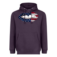 Plum Lips American Flag Heavyweight Hoodie - Bettercallsaul