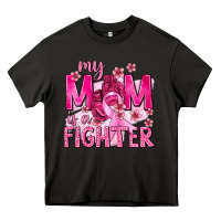 Asphalt My Mom Is a Fighter with Ribbon Heavy Core Tee - texasbilliewilder