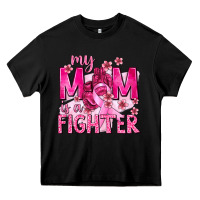 Black My Mom Is a Fighter with Ribbon Heavy Core Tee - texasbilliewilder