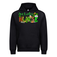 Black St. Patrick's One lucky Nurse Urban Hoodie - OliviaCreatesArt