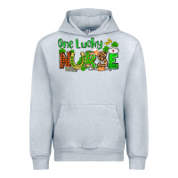 Heather Grey St. Patrick's One lucky Nurse Urban Hoodie - OliviaCreatesArt