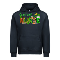Navy St. Patrick's One lucky Nurse Urban Hoodie - OliviaCreatesArt