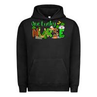 Pigment Black St. Patrick's One lucky Nurse Urban Hoodie - OliviaCreatesArt
