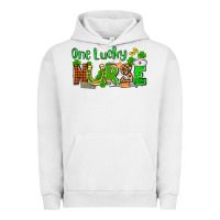 Pigment Lunar Rock St. Patrick's One lucky Nurse Urban Hoodie - OliviaCreatesArt