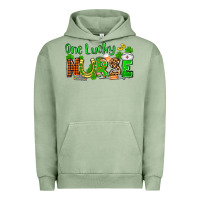 Pigment Oil Green St. Patrick's One lucky Nurse Urban Hoodie - OliviaCreatesArt