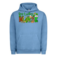 Pigment Pebble Blue St. Patrick's One lucky Nurse Urban Hoodie - OliviaCreatesArt