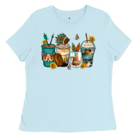 Baby Blue indian headdress coffee cups Ladies Tee - Zillion Design Studio