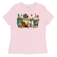 Bubblegum Pink indian headdress coffee cups Ladies Tee - Zillion Design Studio